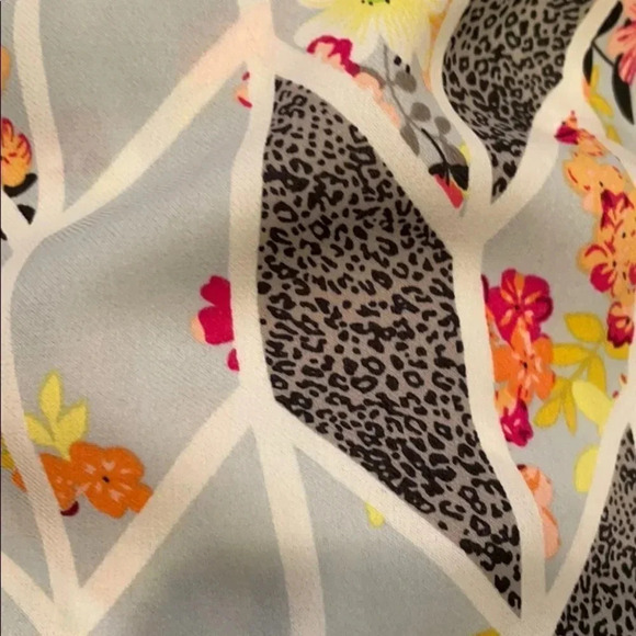 CAbi Color Block Blue Sleeveless Blouse Ribbon S - Picture 6 of 6